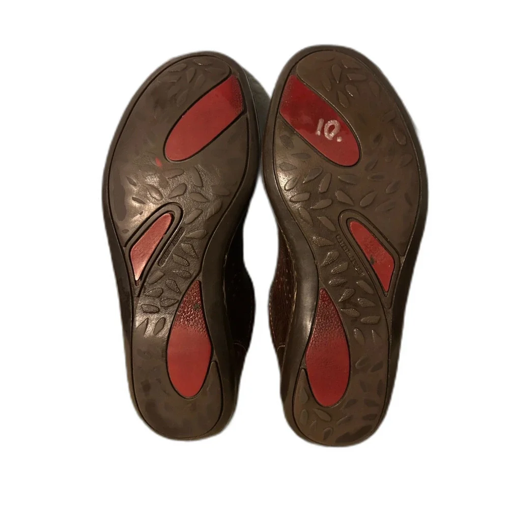 Born Women's Brown Leather Lace-Up Bowling-Style Shoes